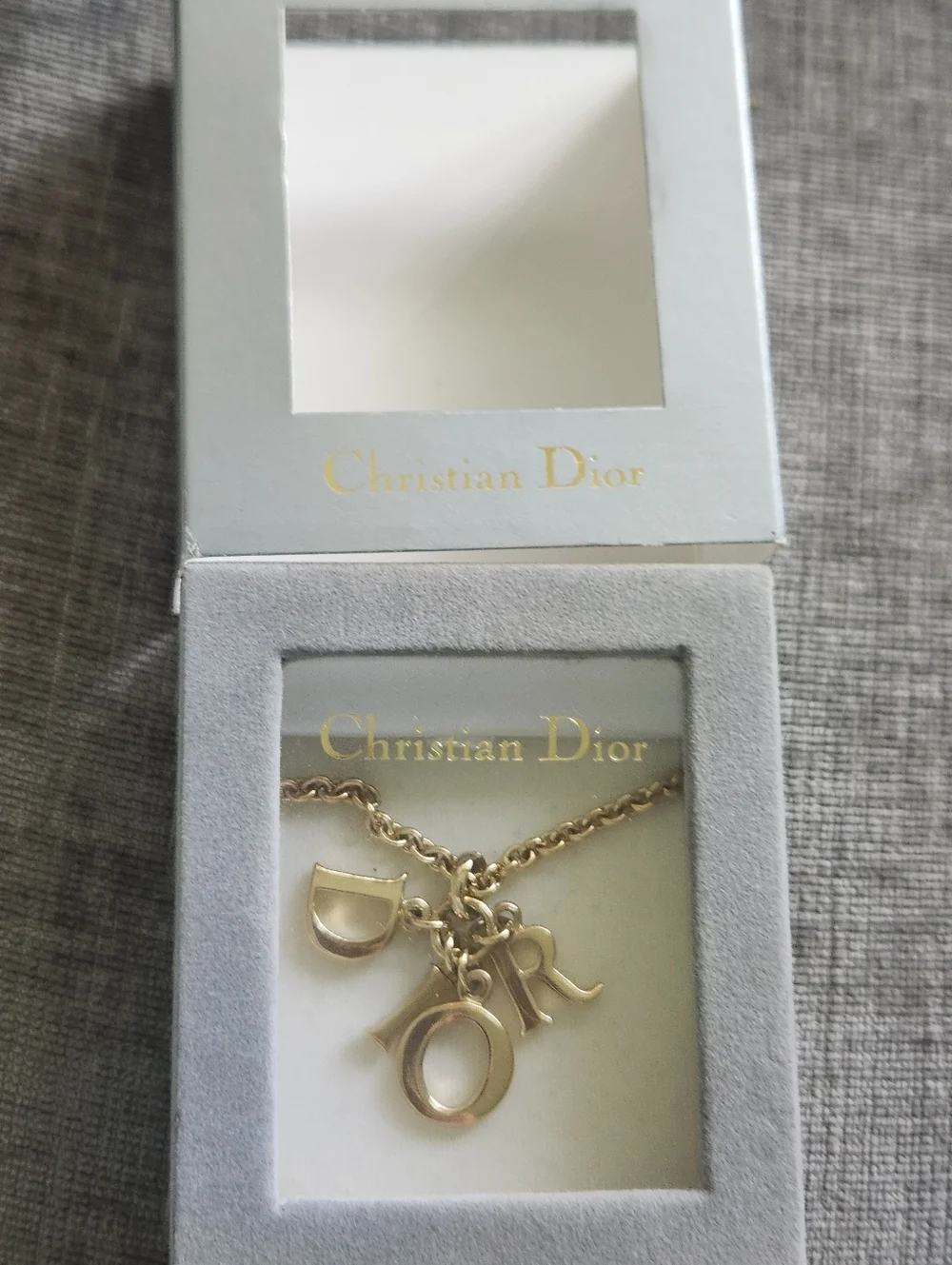 Christian Dior Letter D I O R Charms Gold Plated Necklace - Picture 3 of 4